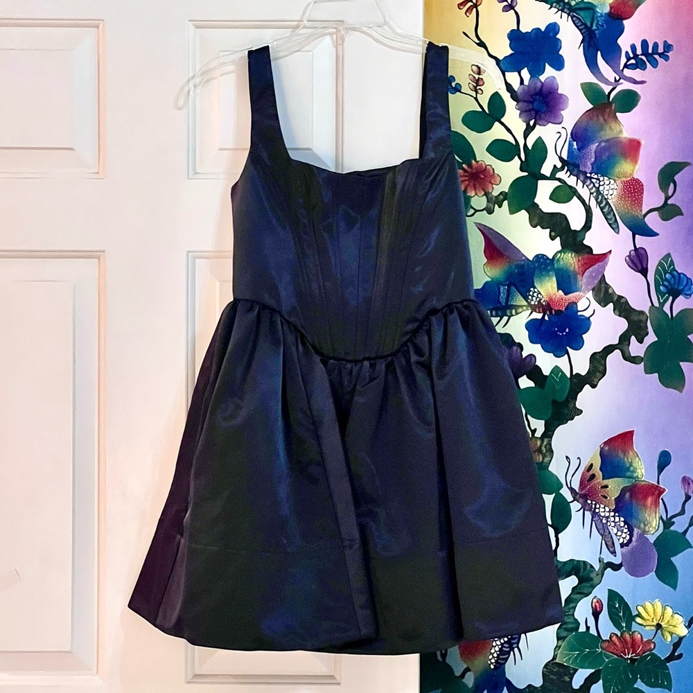🌺🎉HP🎉🌺 NWT Staud Landscape Mini Dress Black - Picture 13 of 16